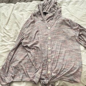Lane Bryant hooded jersey shirt